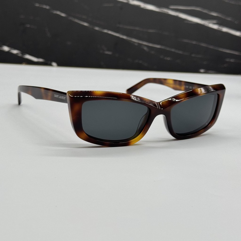 New Saint Laurent Sl658 002 Cat Eye Havana Women Sunglasses Sl 658 002